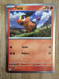 Tepig 011/086 Holo Promo Pokemon TCG White Flare English NM - Image 1