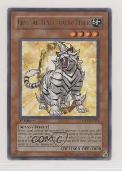 R - Crystal Beast Topaz Tiger 1st Ed. YuGiOh Force of the Breaker 2007 1f5 - Image 1