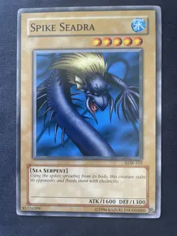 Yugioh TCG Spike Seadra Legend of Blue Eyes White Dragon LOB-103 Unlimited LP - Image 1