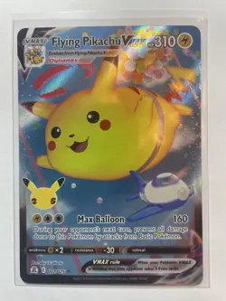 Pokemon TCG Flying Pikachu VMAX Holo Ultra Rare Card 007/025 Celebrations - Image 1