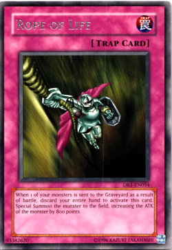 Rope Of Life - Rare DR1-EN054 Unlimited Edition YuGiOh TCG Card - Image 1