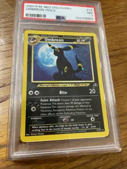 Pokemon Neo Discovery 2001 Umbreon Holo Card PSA 7 - Image 1