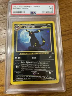 Pokemon Neo Discovery 2001 Umbreon Holo Card PSA 7 - Image 2