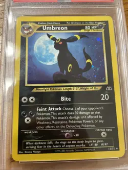 Pokemon Neo Discovery 2001 Umbreon Holo Card PSA 7 - Image 3