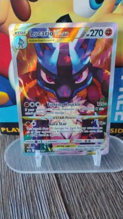 LUCARIO V STAR Black Star Promo POKEMON Full-Art Holo 2012 Trading Card SWSH291 - Image 1