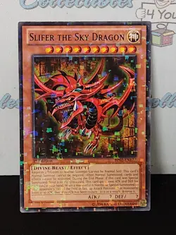 Yu-Gi-Oh 1996 Slifer The Sky Dragon 1st Edition Mosaic Rare Holo Trading Card - Image 1