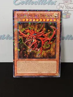 Yu-Gi-Oh 1996 Slifer The Sky Dragon 1st Edition Mosaic Rare Holo Trading Card - Image 2