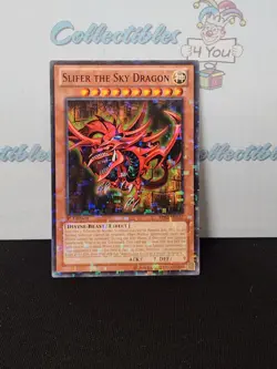 Yu-Gi-Oh 1996 Slifer The Sky Dragon 1st Edition Mosaic Rare Holo Trading Card - Image 3