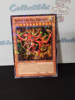 Yu-Gi-Oh 1996 Slifer The Sky Dragon 1st Edition Mosaic Rare Holo Trading Card - Image 5