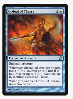 Ordeal of Thassa #58 Theros Magic Card in a Protective Sleeve - Image 1