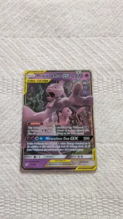 Mewtwo & Mew GX 71/236 Tag Team Ultra Rare Unified Minds Pokemon Card NM - Image 1