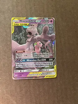 Mewtwo & Mew GX 71/236 Tag Team Ultra Rare Unified Minds Pokemon Card NM - Image 1