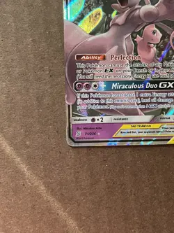Mewtwo & Mew GX 71/236 Tag Team Ultra Rare Unified Minds Pokemon Card NM - Image 4