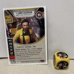 Star Wars Destiny Across the Galaxy Lando Calrissian Card & Die #89 - Image 1