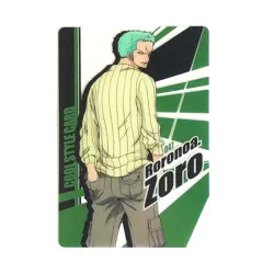 S0309 Roronoa Zoro 047 Japanese One Piece Morinaga Wafer Clear Card - Image 1