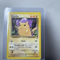 2nd Edition Pikachu YELLOW CHEEKS Base Set 1999 Pokemon Card - Image 3