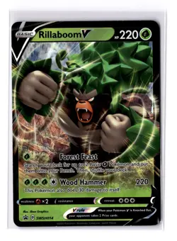 Rillaboom V - SWSH014 Sword & Shield Black Star Promo Card - NM - POKEMON TCG - Image 3