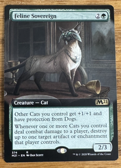 MTG Core Set 21, Feline Sovereign - Borderless - Image 1