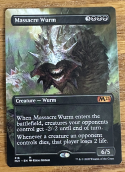 MTG Core Set 21, Massacre Wurm - Borderless - Image 1