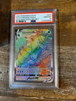 POKEMON 2021 Evolving Skies Full Art Secret GYARADOS Vmax #207 PSA 10 Gem Mint - Image 1
