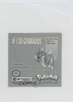 Gyarados Artbox Pokemon Stickers Series 1 #130 1999 d8k - Image 2