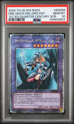 Dark Magician Girl the Dragon Knight Yugioh 2024 RA03-EN258 QCR 1st PSA 10 - Image 1