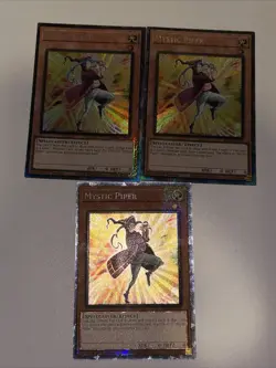 3x Mystic Piper 1st Edition Prismatic Collector's Rare RA04-EN005 Yugioh Playset - Image 1