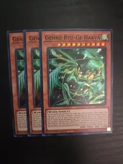 3x Genro Ryu-Ge Hakva CRBR-EN033 Super Rare 1ST ED NM YUGIOH - Image 1