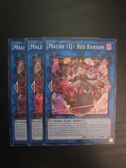 Yugioh - Maliss Q Red Ransom x 3 - 1st Edition Super Rare NM - Free Holo Card - Image 1