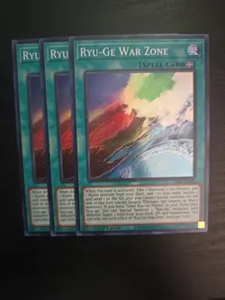 Yugioh! 3x Ryu-Ge War Zone CRBR-EN036 Super Rare 1st Ed NM - Image 1