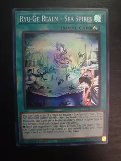 Yugioh Ryu-Ge Realm - Sea Spires CRBR-EN038 Super Rare 1st Edition - Image 1