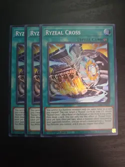 Yugioh! 3x Ryzeal Cross CRBR-EN009 Super Rare 1st Ed NM - Image 1