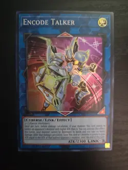 Yugioh! 1x Encode Talker CRBR-EN058 Super Rare 1st Ed NM - Image 1