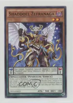 Shaddoll Zefranaga Unlimited YuGiOh Crossed Souls Base Set #CROS-EN022 w8t - Image 1