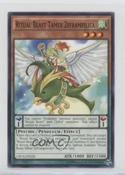 Ritual Beast Tamer Zeframpilica Unlimited YuGiOh Crossed Souls Base Set w8t - Image 1