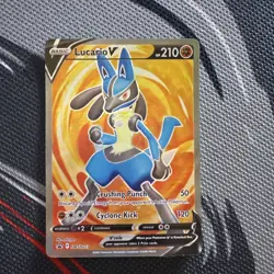 Lucario V Full Art Black Star Promo SWSH213 Pokemon Card TCG Near Mint+ - Image 1