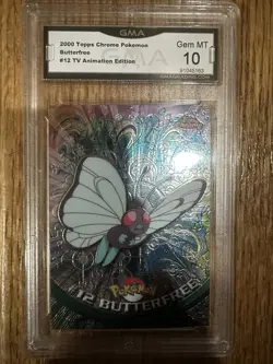 Pokemon Butterfree Topps Chrome GMA 10 Graded Card - Image 1