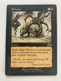 Exhume Urza's Saga Regular Magic the Gathering MTG Card - Image 1