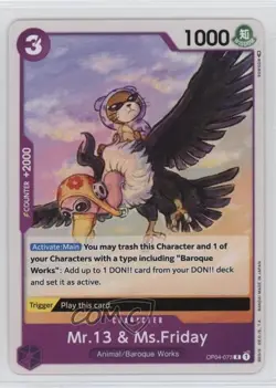 2023 One Piece Card Game: Kingdoms of Intrigue OP04 Mr14 & MsFriday 12u8 - Image 1