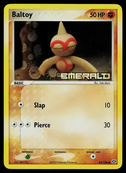 Pokemon Card - Baltoy Emerald 43/106 Reverse Holo Stamped - Image 1