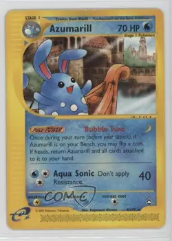 Azumarill Pokemon e-Card Series Aquapolis #4 2002 10cj - Image 1