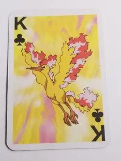 Moltres Vintage Pokemon LP Mini Playing Card - King Of Clubs 1999 US SELLER - Image 1