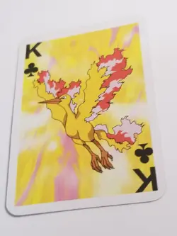 Moltres Vintage Pokemon LP Mini Playing Card - King Of Clubs 1999 US SELLER - Image 2