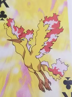 Moltres Vintage Pokemon LP Mini Playing Card - King Of Clubs 1999 US SELLER - Image 3