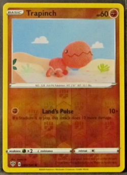 1 POKEMON CARD TCG/TRAPINCH/089/189/REVERSE HOLO/COMMON/2020 - Image 1