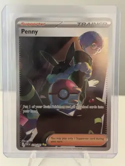 Pokemon TCG Penny Holo Card 239/091 SV Near Mint Condition - Image 1