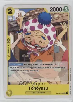 2023 One Piece Card Game: Kingdoms of Intrigue OP04 Tonoyasu #OP04-109 12u8 - Image 1