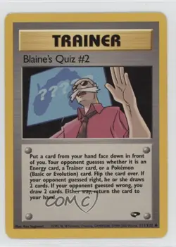 Blaine's Quiz 2 Pokemon Gym Challenge #111 2000 e9b - Image 1