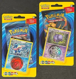 POKEMON XY EVOLUTIONS BLISTER BOOSTER PACK NEW GRENINJA & WEEZING PROMO - Image 1