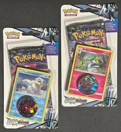 POKEMON SUN MOON ULTRA PRISM BLISTER BOOSTER PACK NEW SANDSHREW & KIRLIA - Image 1